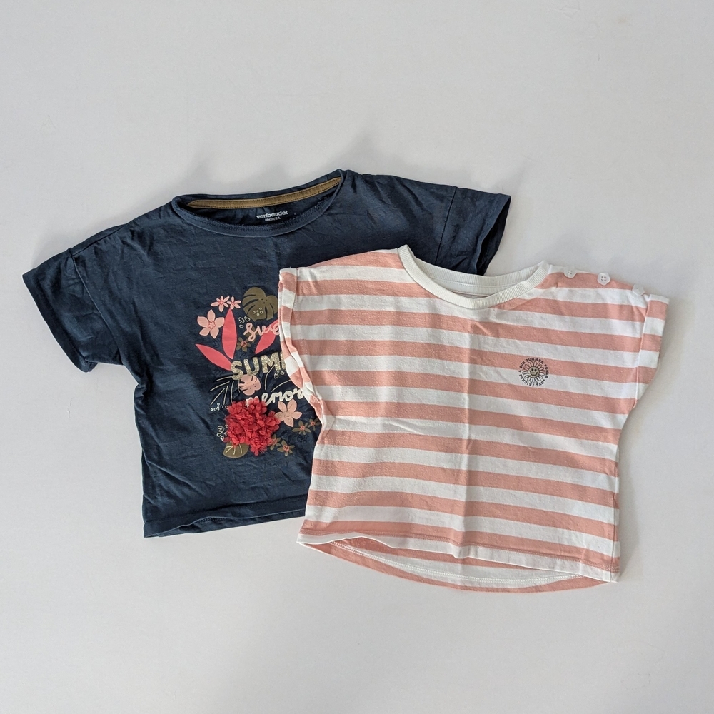 Set of 2 Vertbaudet SS Tshirts 2yr